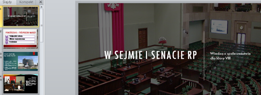 W Sejmie i Senacie RP - prezentacja