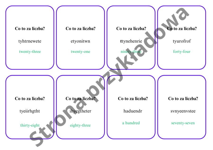 Brainy 4 unit 1 karty powtórkowe do gier