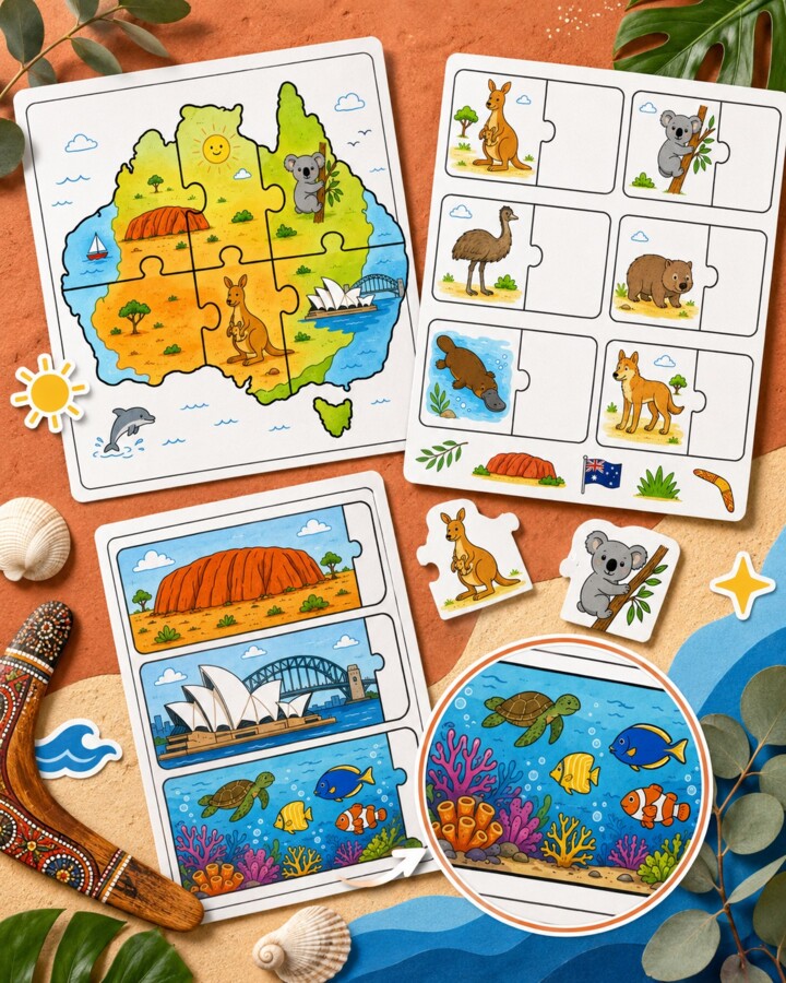 Australia - puzzle edukacyjne