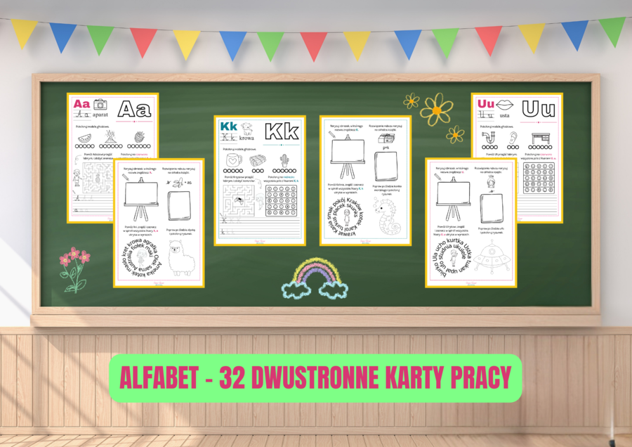 Alfabet - karty pracy z zadaniami