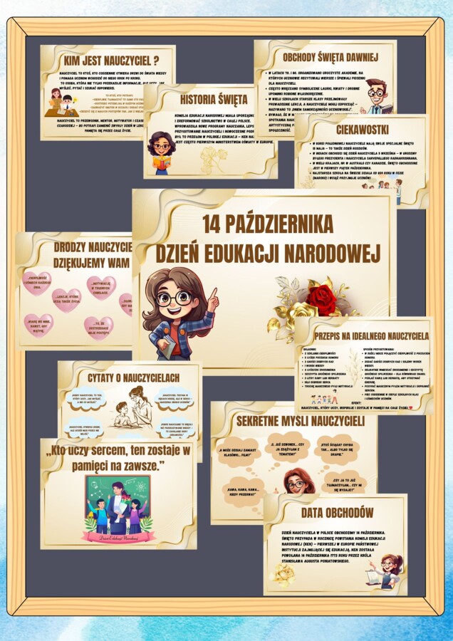 Dzień Nauczyciela,scenariusze,dyplomy,gazetka 1-3,4-8