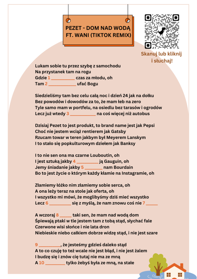 Powtórka z czasu przeszłego i trybu przypuszczającego z Pezetem – „Dom nad wodą”