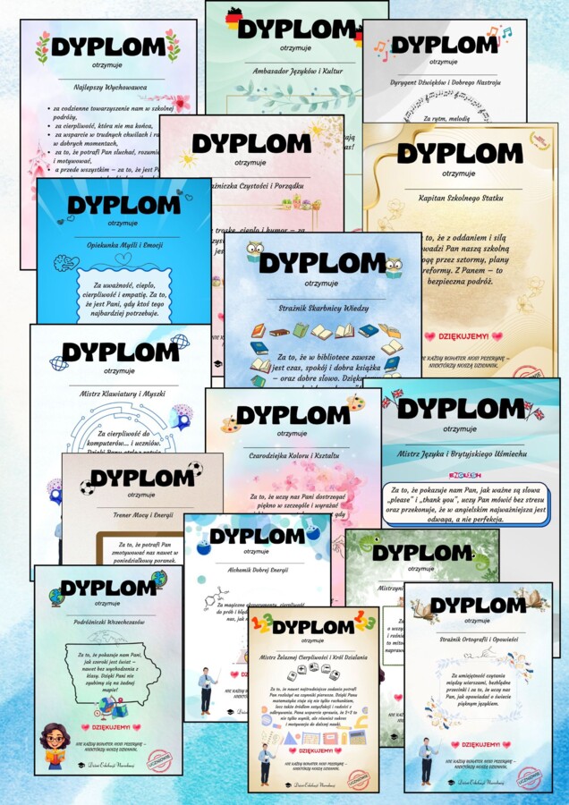 Dzień Nauczyciela,scenariusze,dyplomy,gazetka 1-3,4-8