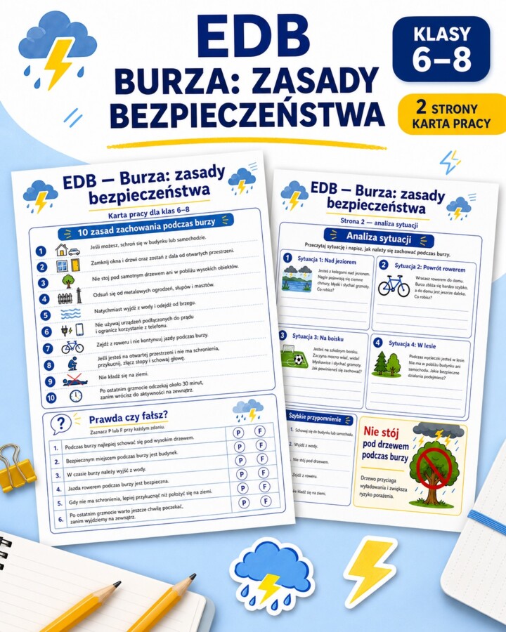 Burza - zasady bezpieczeństwa