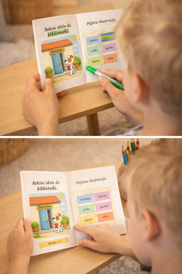 Reksio w bibliotece. [Mini książeczka do czytania]