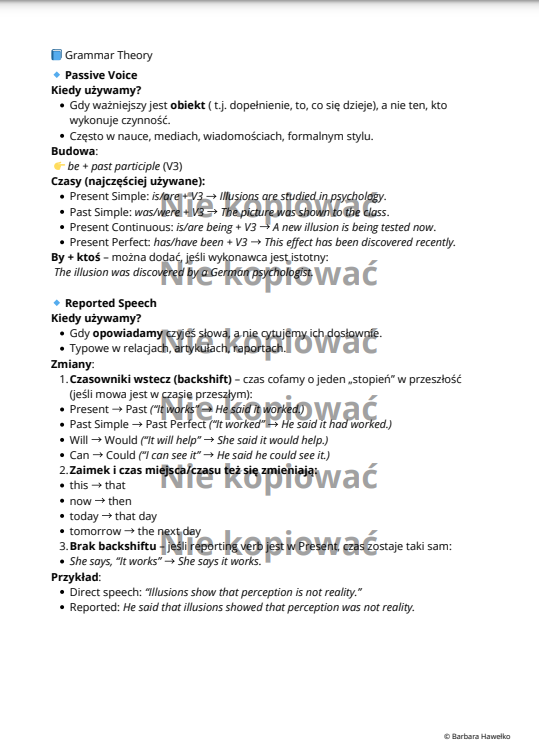 Karta Pracy: Mind Games - the Psychology of Decisions (słownictwo + Passive Voice i Reported Speech) B1/B2