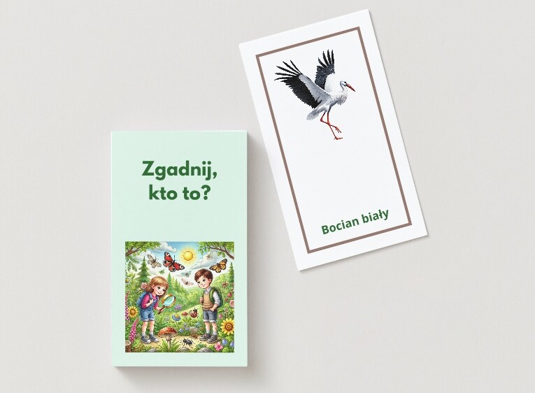 Zgadnij, kto to? - Gra. Karty z gatunkami roślin / zwierząt