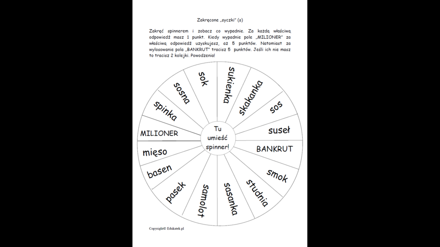 Zakręcone syczki - gry logopedyczne