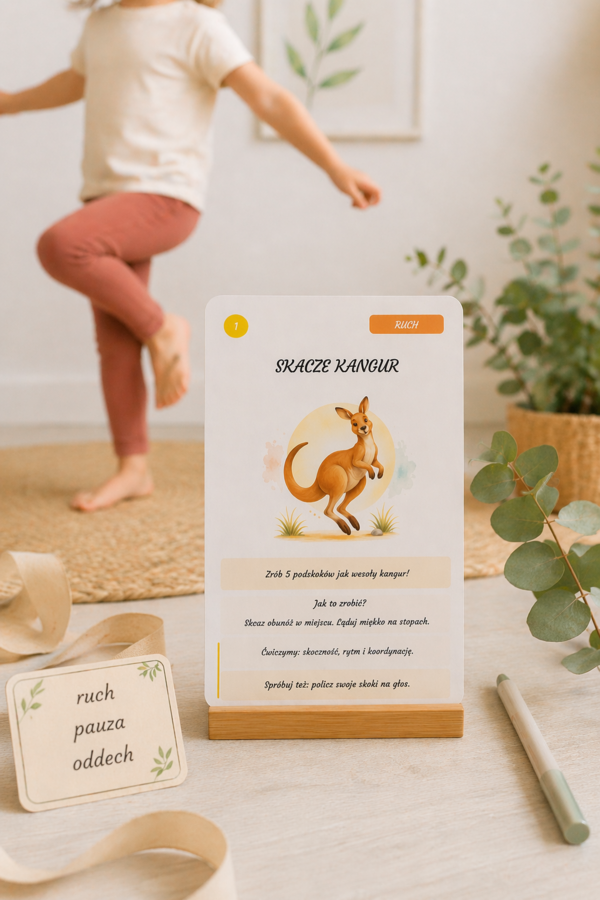 Skacze kangur – zestaw kart ruchowych