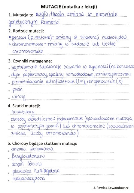 Mutacje (sketchnotka)