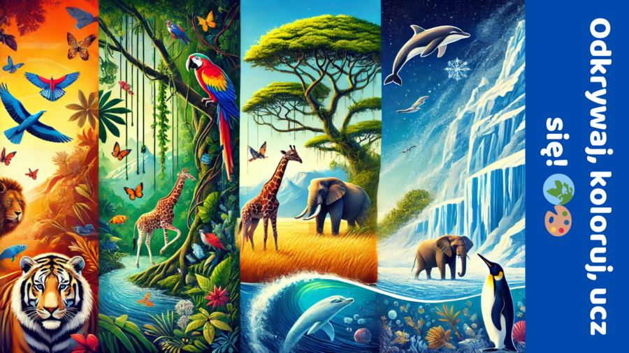 Kolorowanki edukacyjne. Zwierzęta, rośliny i ekosystemy