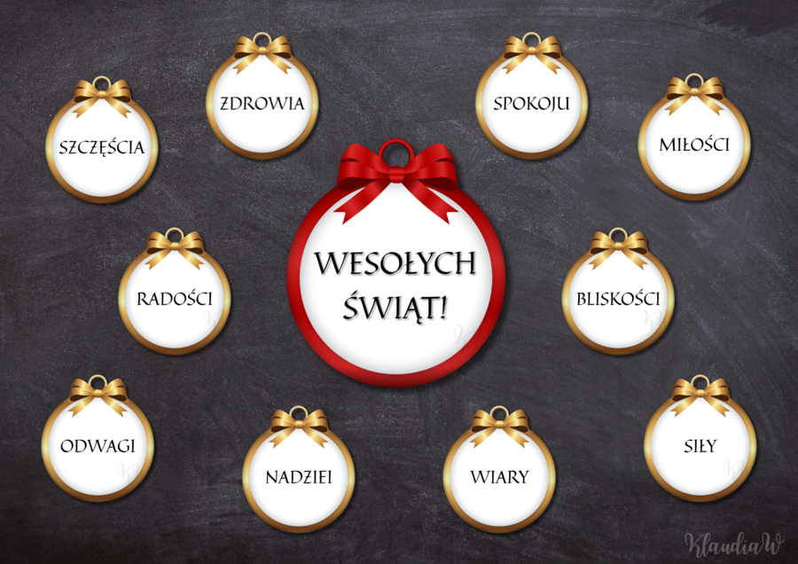 Wesołych Świąt! – gazetka świąteczna z bombkami (PDF)