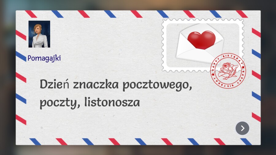 ✉Interaktywna prezentacja - dzień znaczka pocztowego, poczty, listonosza