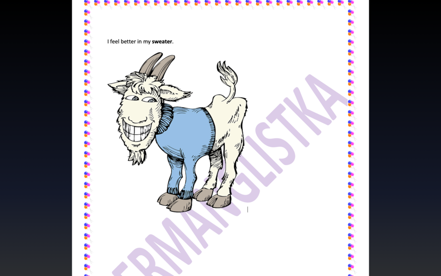 Angielski w rymowankach- ubrania