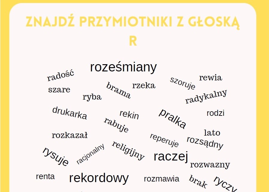 Podchwytliwa wyszukiwanka głoska r