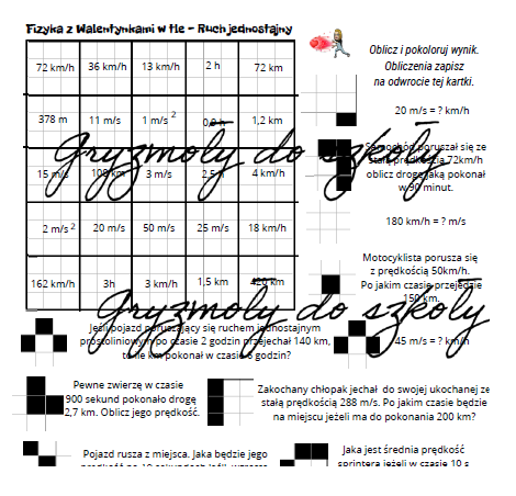 Kodowanka - fizyczna kodowanka z Walentynkami w tle