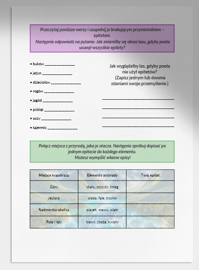 Lekcja języka polskiego. "O lasach", ks. Jan Twardowski