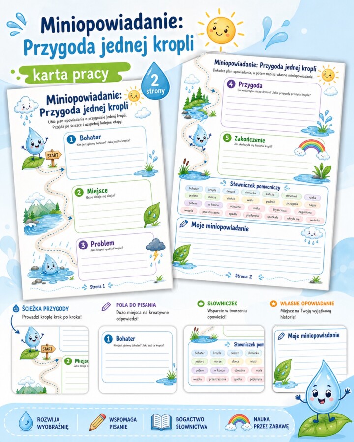 Opowiadanie. Przygoda jednej kropli
