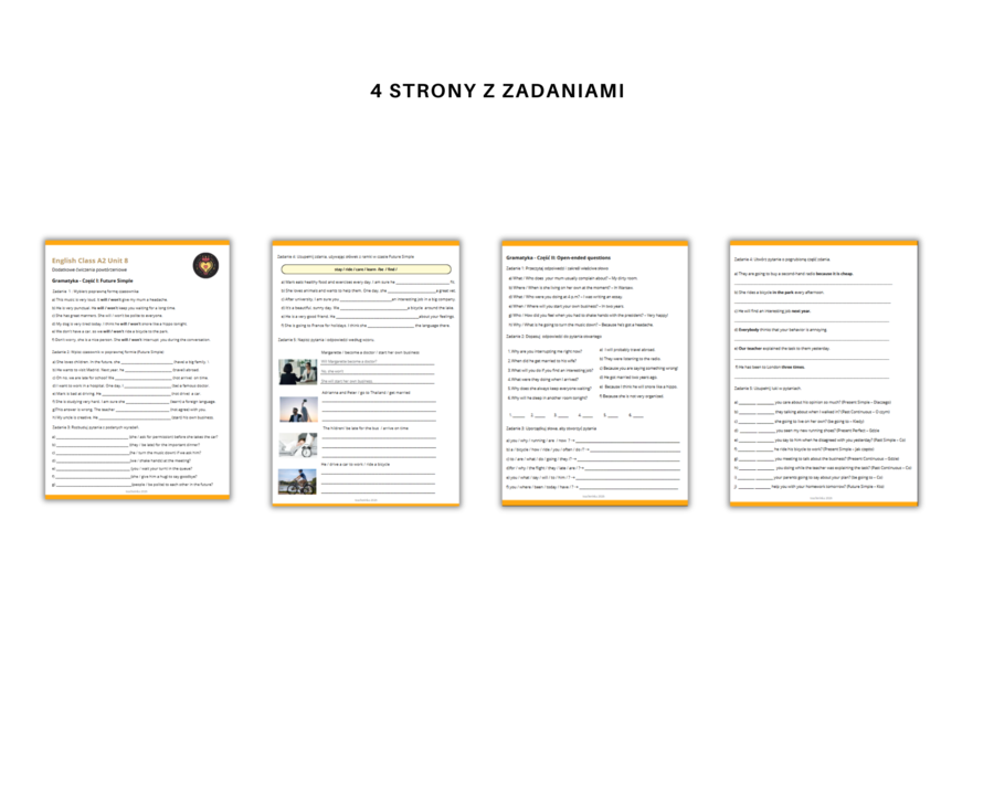 Gramatyka dla klasy 6: FutureSimple Open Ended Questions  Na podstawie English Class A2 Unit 8