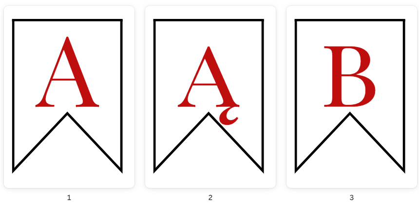 Girlanda alfabet duży