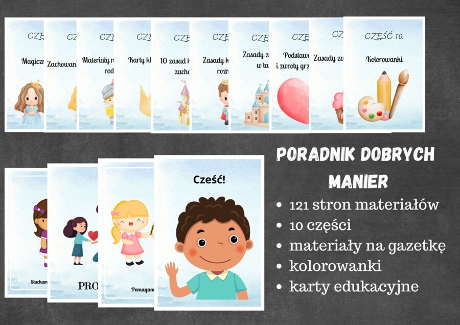 PORADNIK ZESTAW DOBRYCH MANIER DLA DZIECI