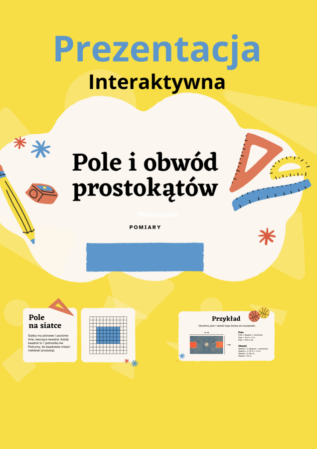 📏 Prezentacja : Pole i obwód prostokątów 🟨