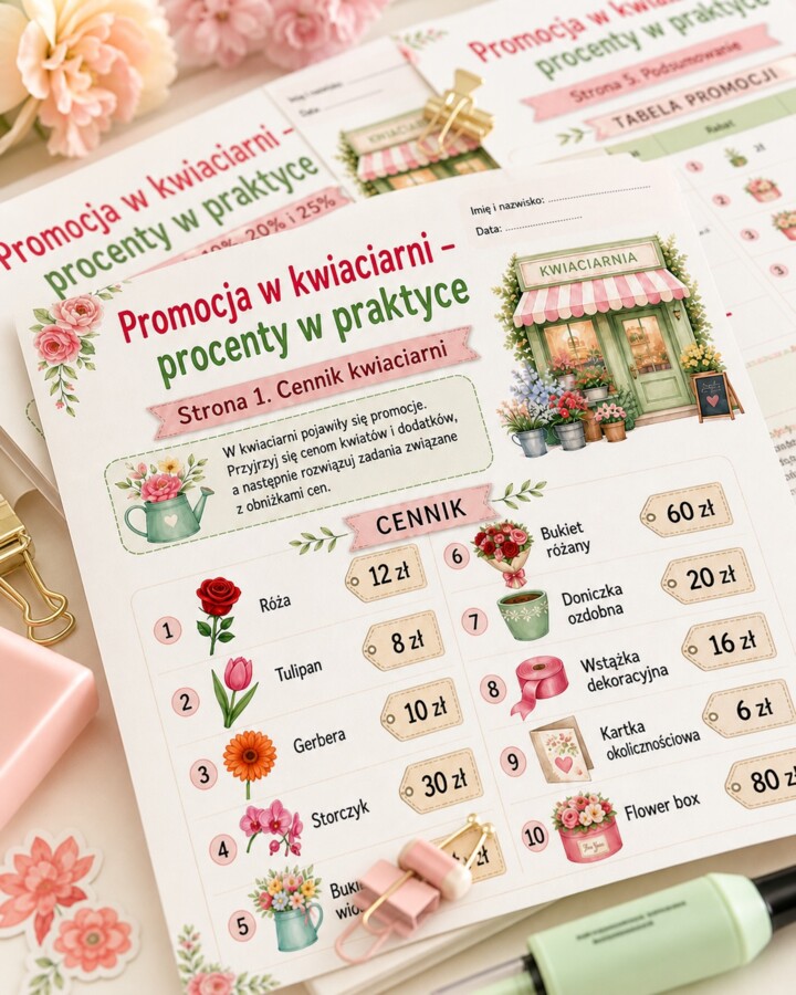Promocja w kwiaciarni - procenty w praktyce