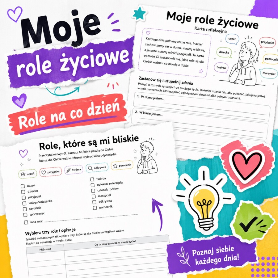 Karta pracy. Moje role życiowe