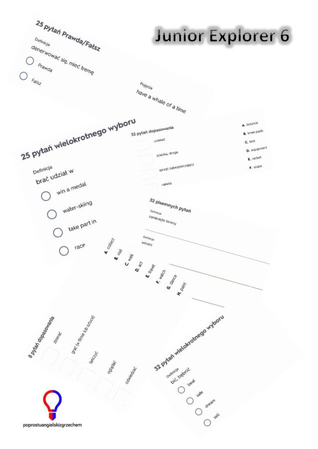 Junior Explorer 6 – Unit 1 – testy