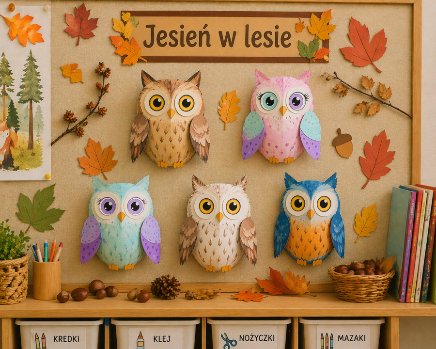 Zbuduj papierową sowę 3D