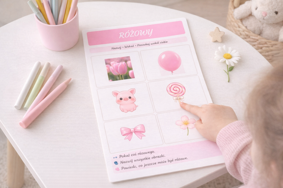 Kolory wiosny – plansze do nazywania barw