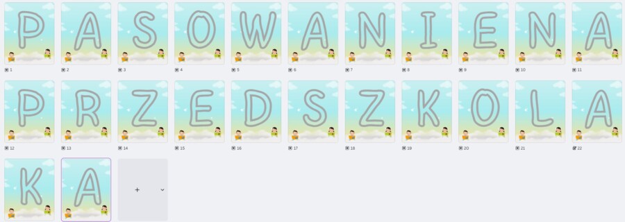 PASOWANIE NA PRZEDSZKOLAKA - NAPIS GIRLANDA