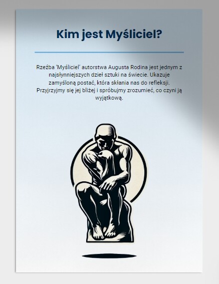 Karta pracy: "Kim jest Myśliciel?"