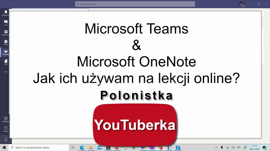 One Note w życiu polonisty - narzędzie marzeń – film youtube