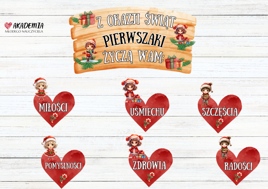ŚWIĄTECZNE ŻYCZENIA - WERSJA PIERWSZAKI