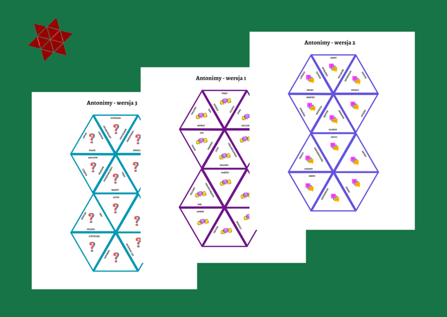 ANTONIMY – kl. 4-8 – trimino 12 elementów