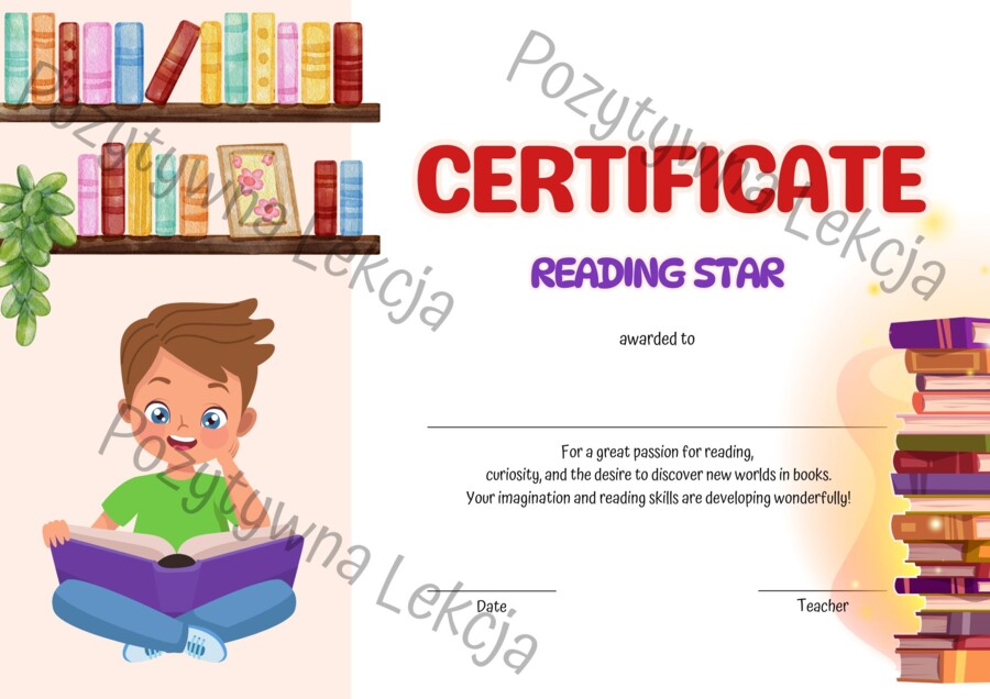 Certificates for Kids/Dyplomy dla dzieci w języku angielskim