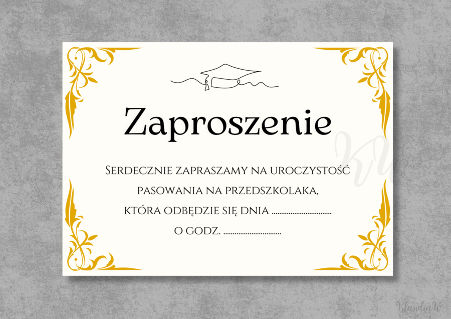 Pasowanie na Przedszkolaka - zaproszenia