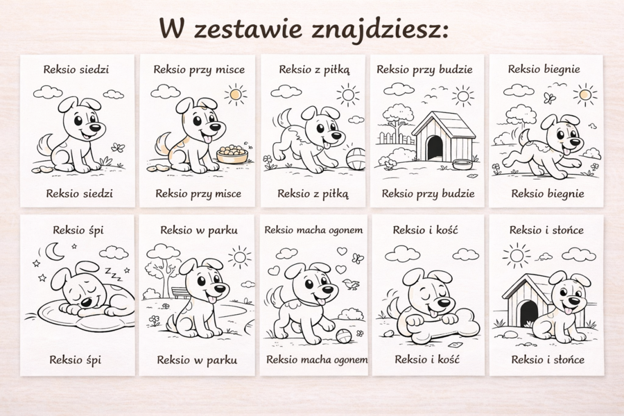 Pokoloruj Reksia. [Kolorowanki]