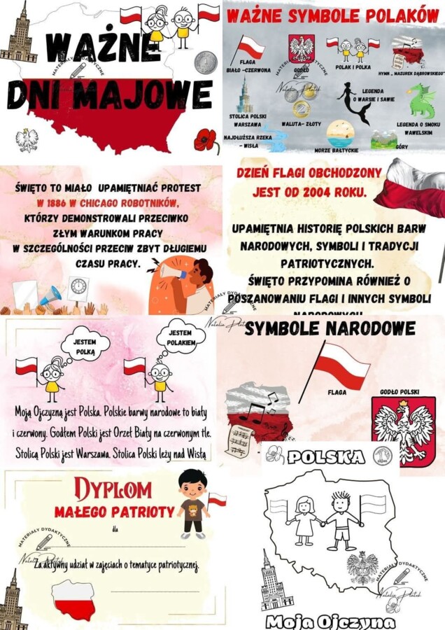 Plansze- Ważne dni majowe - Święta Majowe