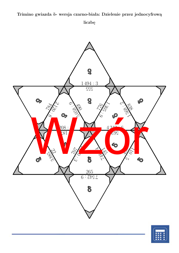 Trimino - Dzielenie przez jednocyfrową liczbę | matematyka