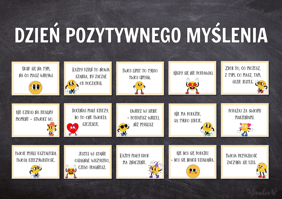 Dzień Pozytywnego Myślenia – gazetka szkolna