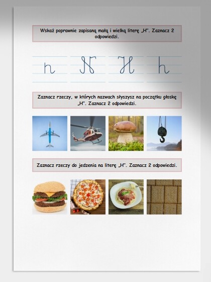 H i h. Karta pracy. Sprawdzian