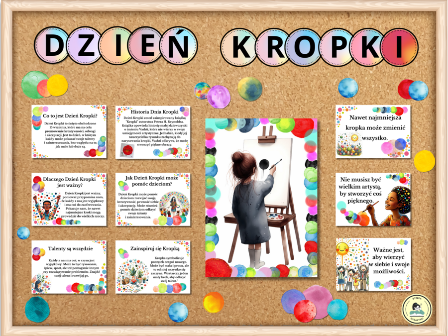 DZIEŃ KROPKI - gazetka ze scenariuszem "Odkrywanie własnych talentów i budowanie pewności siebie"