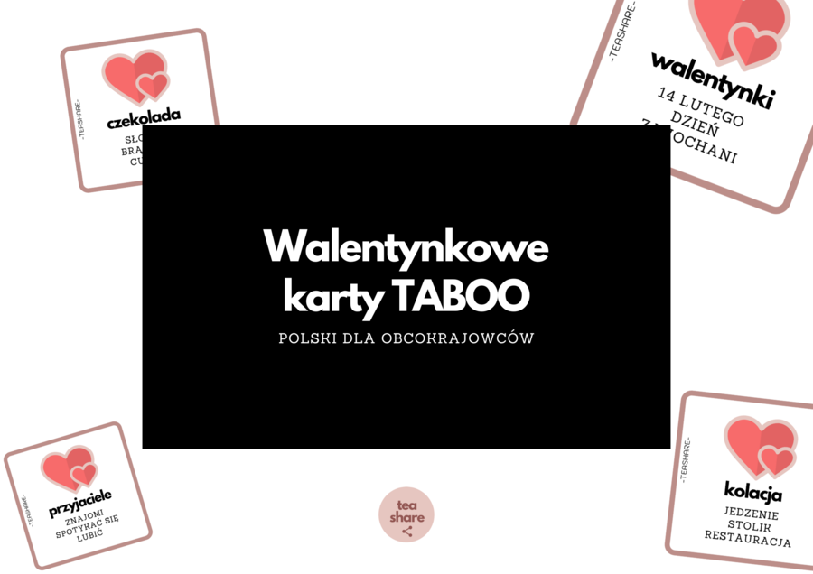 Walentynkowe karty TABOO polski dla obcokrajowców