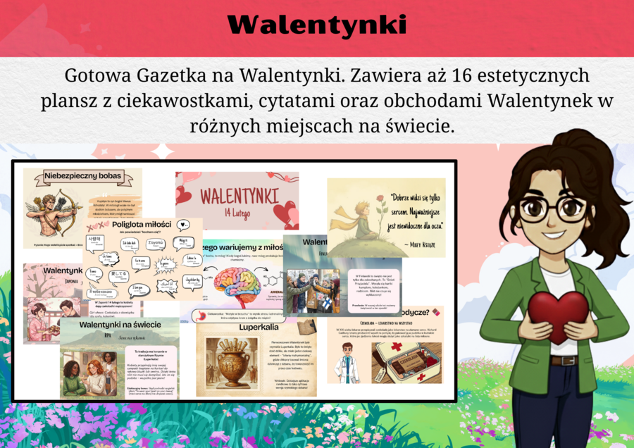 Walentynki - Gazetka na walentynki (prezentacja)