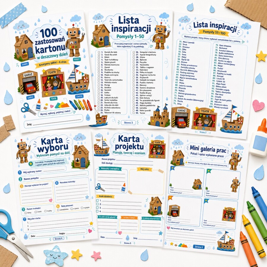 100 zastosowań kartonu w deszczowy dzień