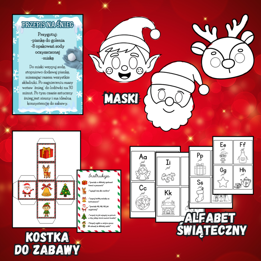 KALENDARZ ADWENTOWY KREATYWNY - 3 wzory, 26 zadań!