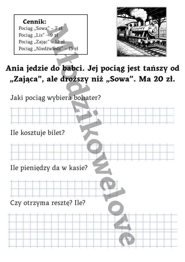 Matematyka w podróży-zadania praktyczne, kupujemy bilety
