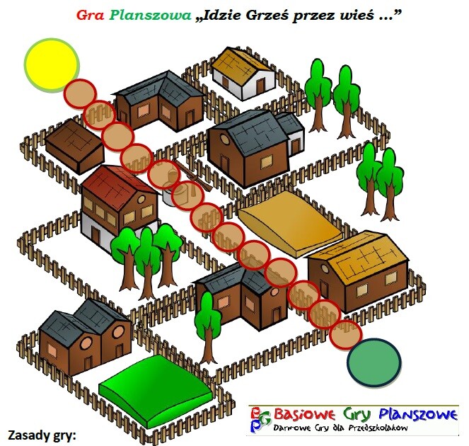 Idzie Grześ przez wieś – Gra planszowa